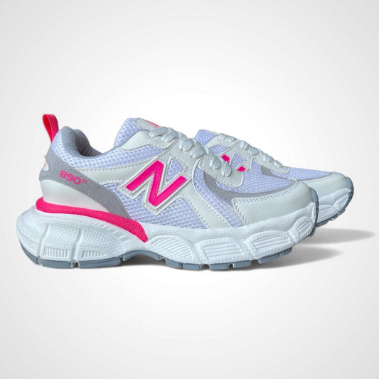 New Balance 890 Blanco - Fucsia